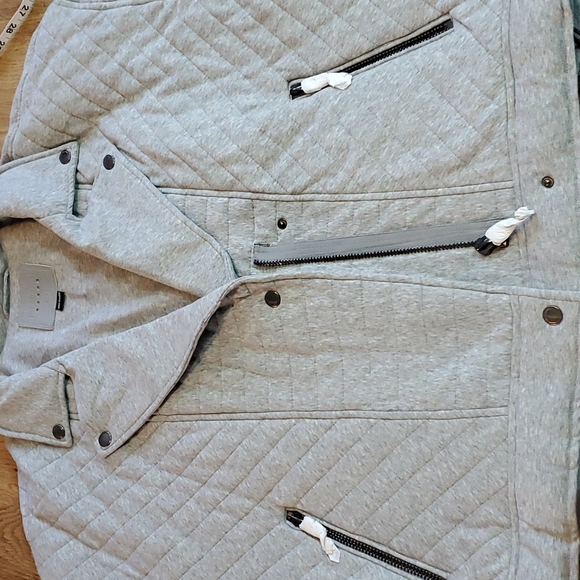 Blank NYC NWT gray oversided puffy moto jacket M - Picture 8 of 14